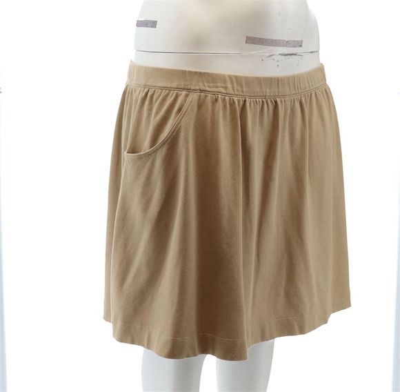 Lands' End Women's Knit Gathered Skort Khaki 20 NEW 403723 - Picture 8 of 8